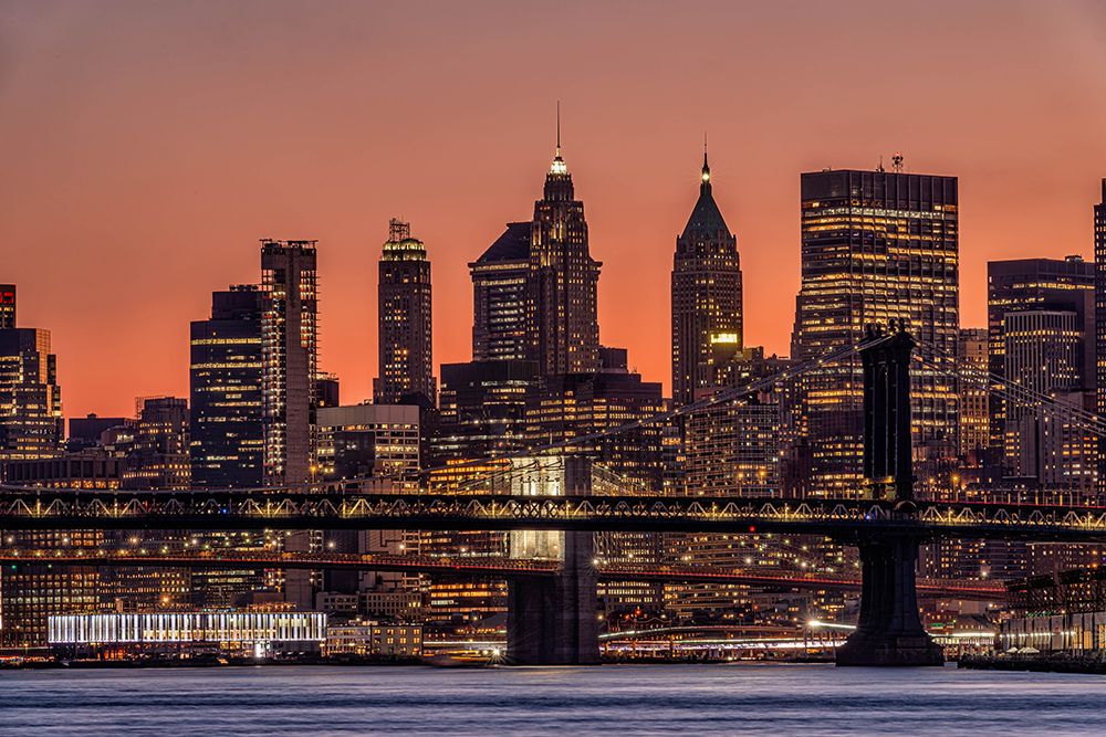 Nyc Bridges And Skyline art print by Franklin Kearney for $57.95 CAD