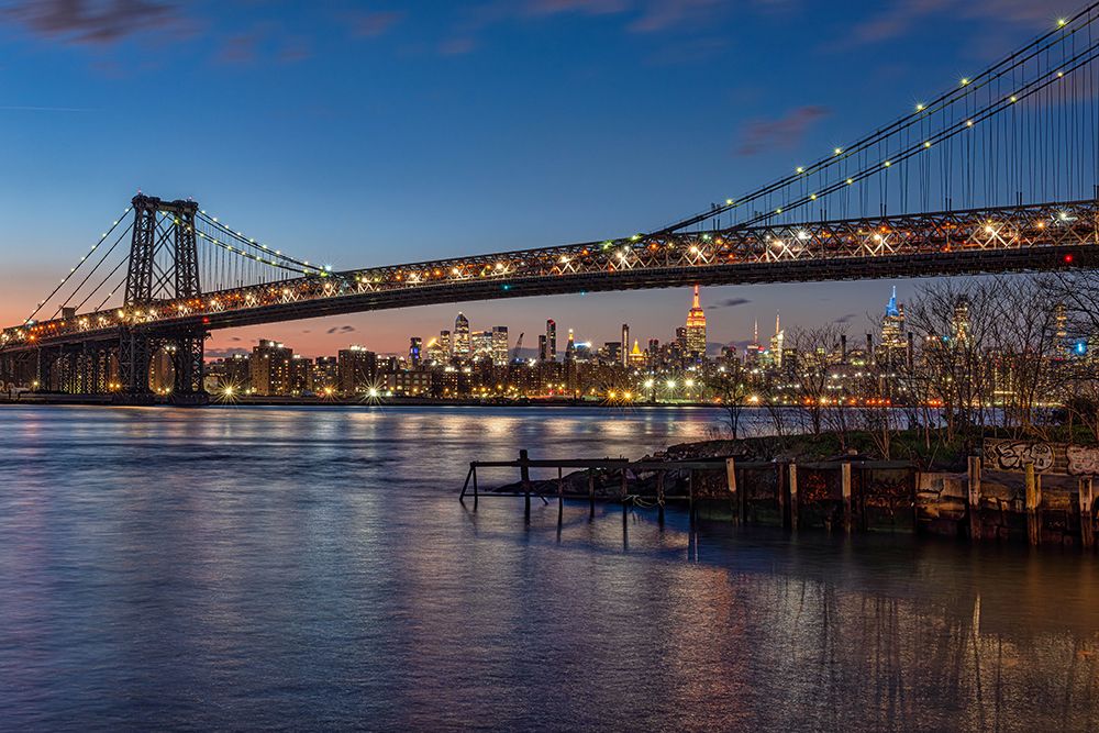 Williamsburg Bridge at Twilight art print by Franklin Kearney for $57.95 CAD