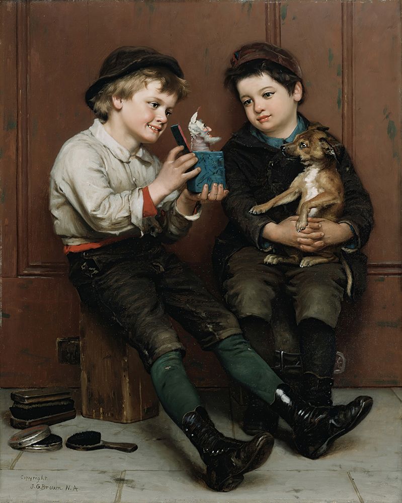 A Surprise Party 1888 art print by John George Brown for $57.95 CAD