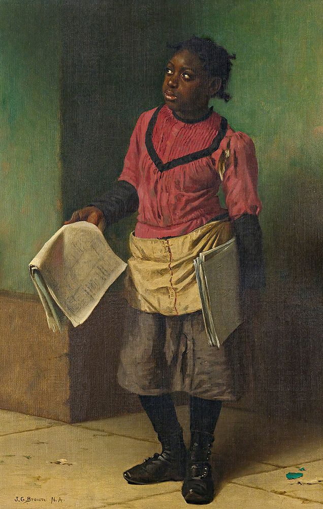 Morning Papers art print by John George Brown for $57.95 CAD