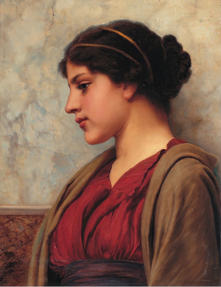 A Classical Beauty, Far-away Thoughts art print by John William Godward for $57.95 CAD