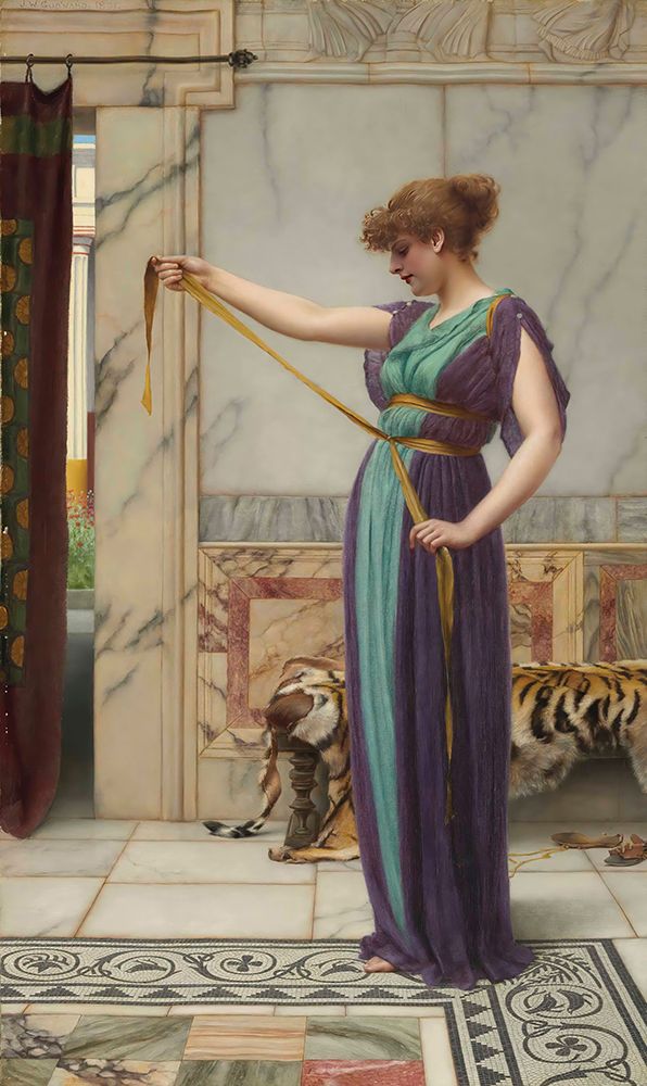 A Pompeian Lady 1891 art print by John William Godward for $57.95 CAD