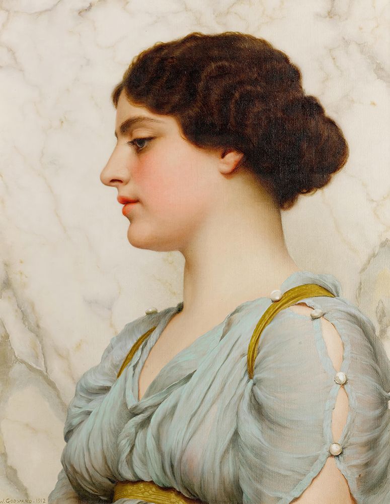 A Roman beauty art print by John William Godward for $57.95 CAD