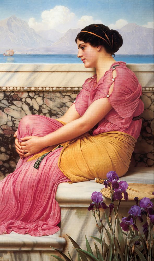 Absence makes the heart grow fonder 1912 art print by John William Godward for $57.95 CAD