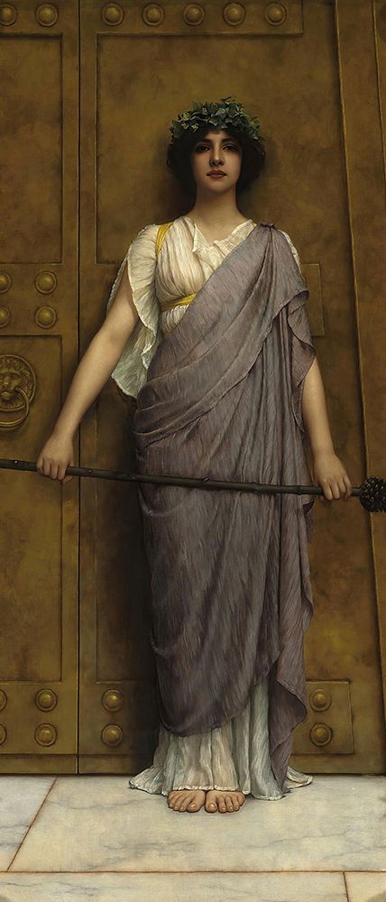 At the Gate of the Temple 1898 art print by John William Godward for $57.95 CAD