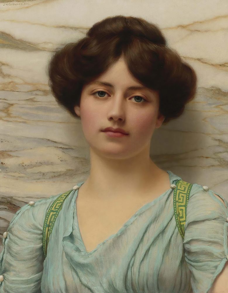 Carina 1910 art print by John William Godward for $57.95 CAD