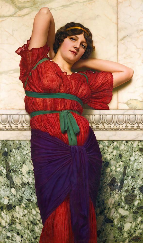 Contemplation 1922 art print by John William Godward for $57.95 CAD