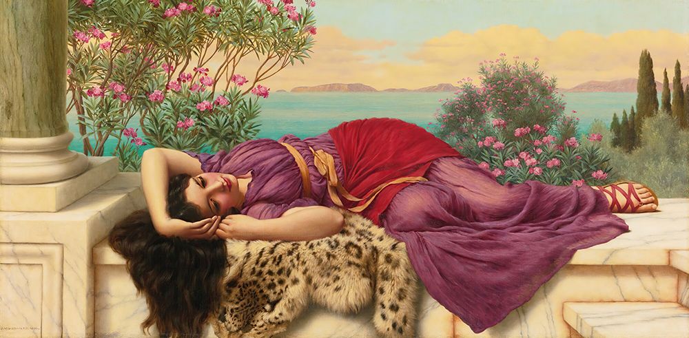 Dolce Far Niente art print by John William Godward for $57.95 CAD