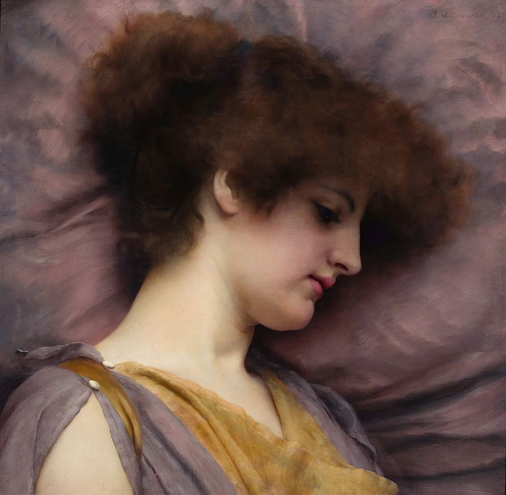 Far Away Thoughts 1892 art print by John William Godward for $57.95 CAD