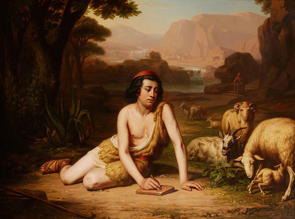 Giotto drawing from nature art print by John William Godward for $57.95 CAD