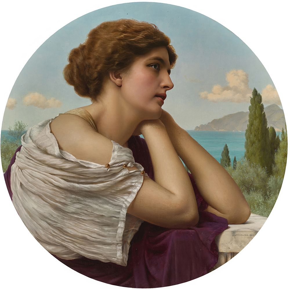 Heart on her Lips and Soul Within her Eyes 1904 art print by John William Godward for $57.95 CAD