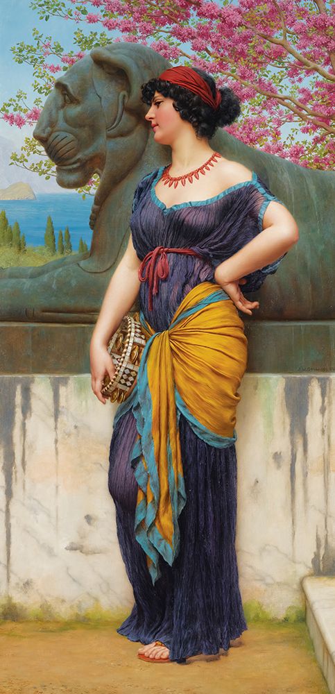 In The Grove Of The Temple Of Isis 1915 art print by John William Godward for $57.95 CAD