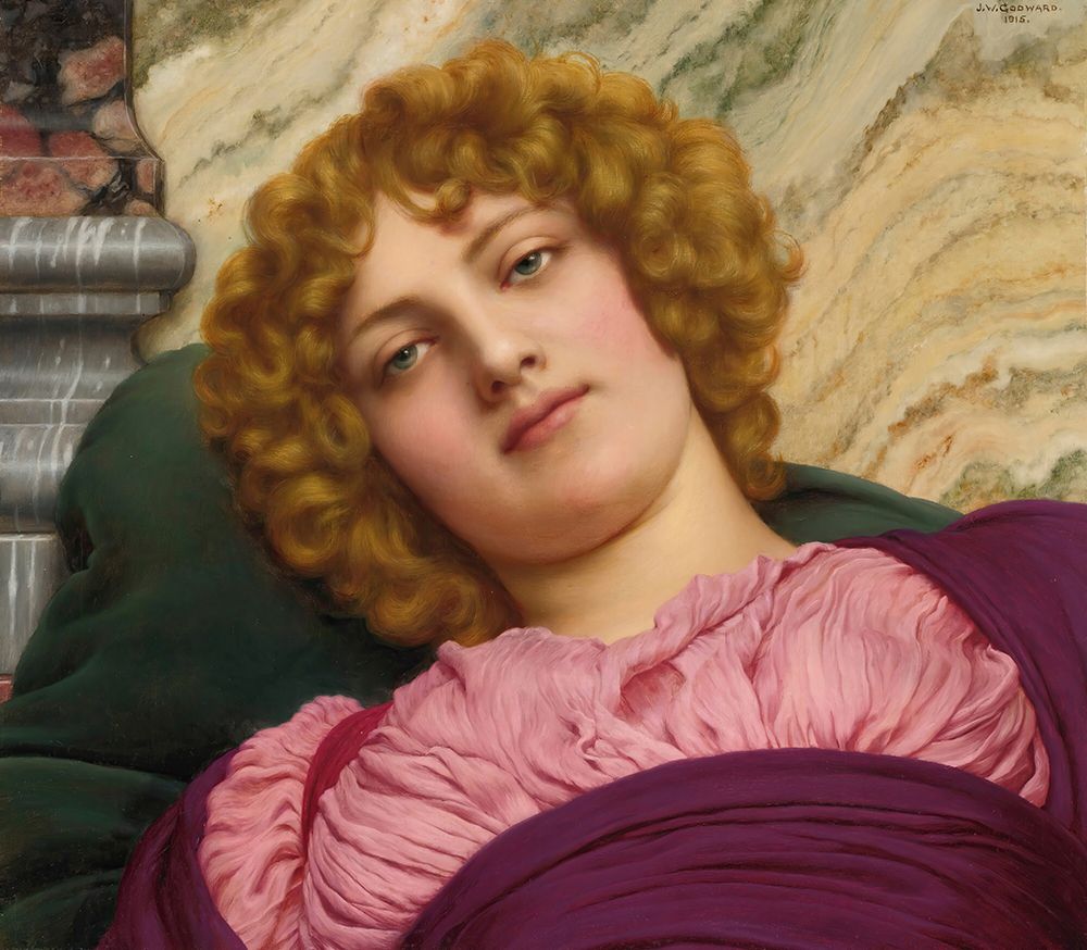 Myrhinna 1915 art print by John William Godward for $57.95 CAD