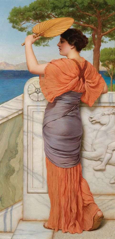On The Balcony 1911 art print by John William Godward for $57.95 CAD