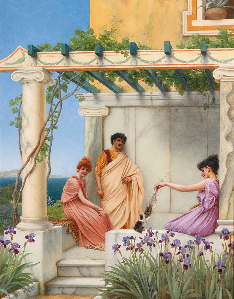 Playtime 1891 art print by John William Godward for $57.95 CAD