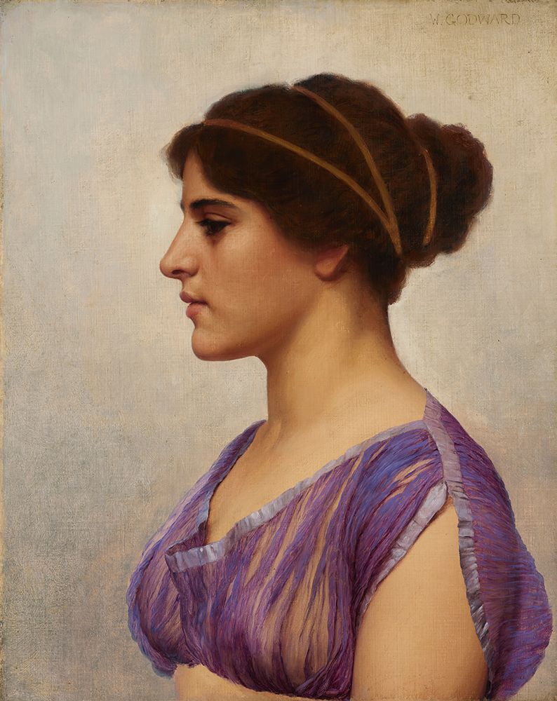 Study of a Classical Beauty 1907 art print by John William Godward for $57.95 CAD