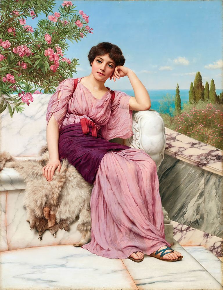 Sweet dreams art print by John William Godward for $57.95 CAD