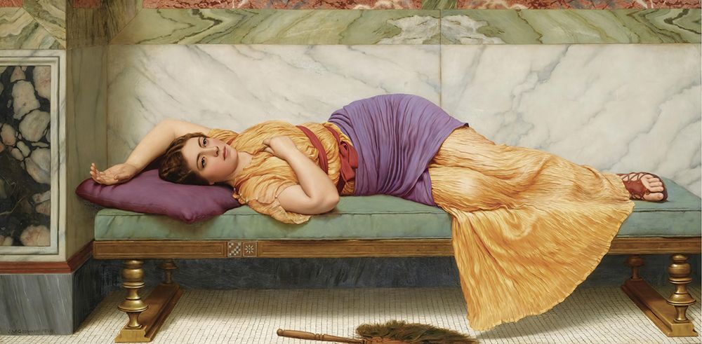 The Day Dream 1920 art print by John William Godward for $57.95 CAD