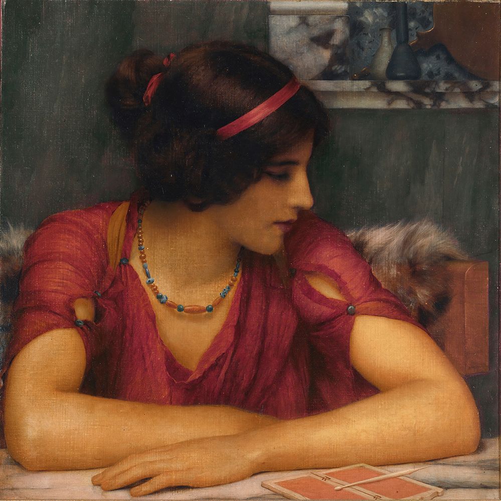 The Letter A Classical Maiden art print by John William Godward for $57.95 CAD