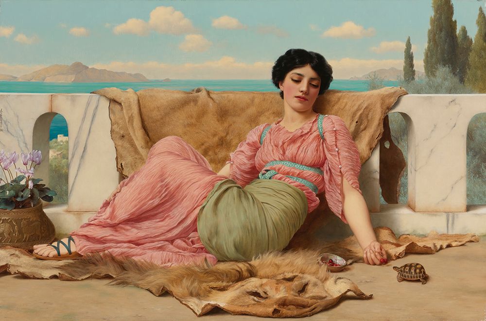 The Quiet Pet 1906 art print by John William Godward for $57.95 CAD