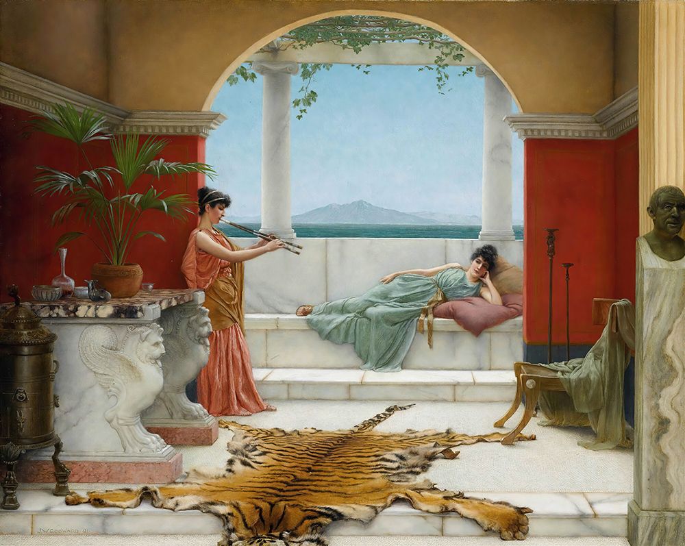 The Sweet Siesta Of A Summer Day 1891 art print by John William Godward for $57.95 CAD