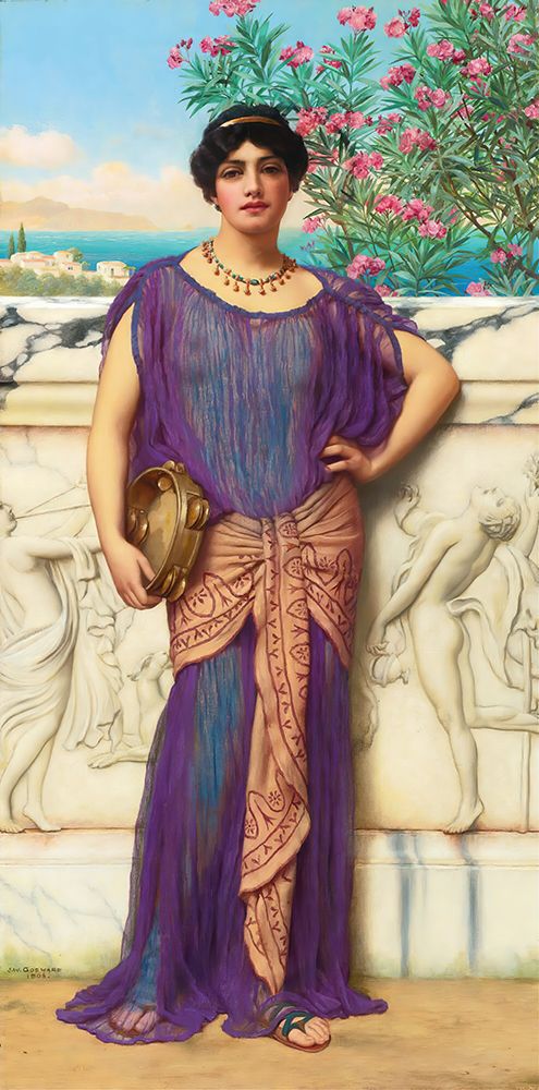 The Tambourine Girl 1906 art print by John William Godward for $57.95 CAD