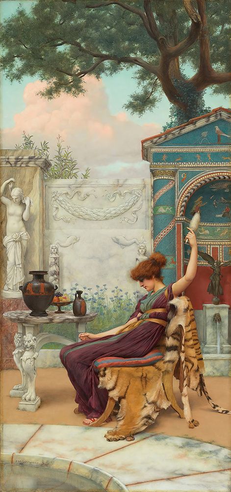 Winding Wool in a Pompeian Garden 1894 art print by John William Godward for $57.95 CAD