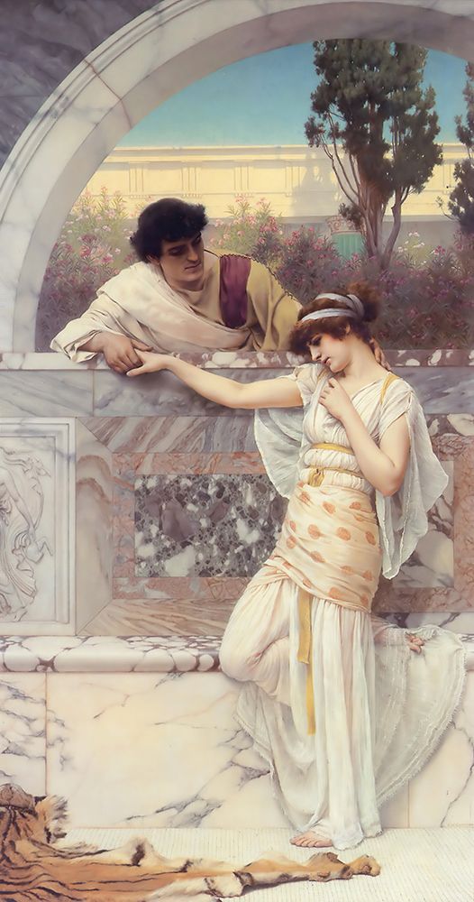 Yes or No Date 1893 art print by John William Godward for $57.95 CAD