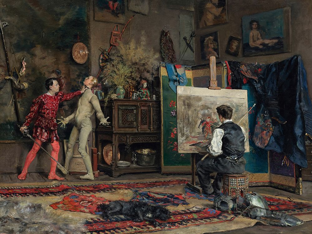In The Artists Studio 1875 art print by Julius LeBlanc Stewart for $57.95 CAD