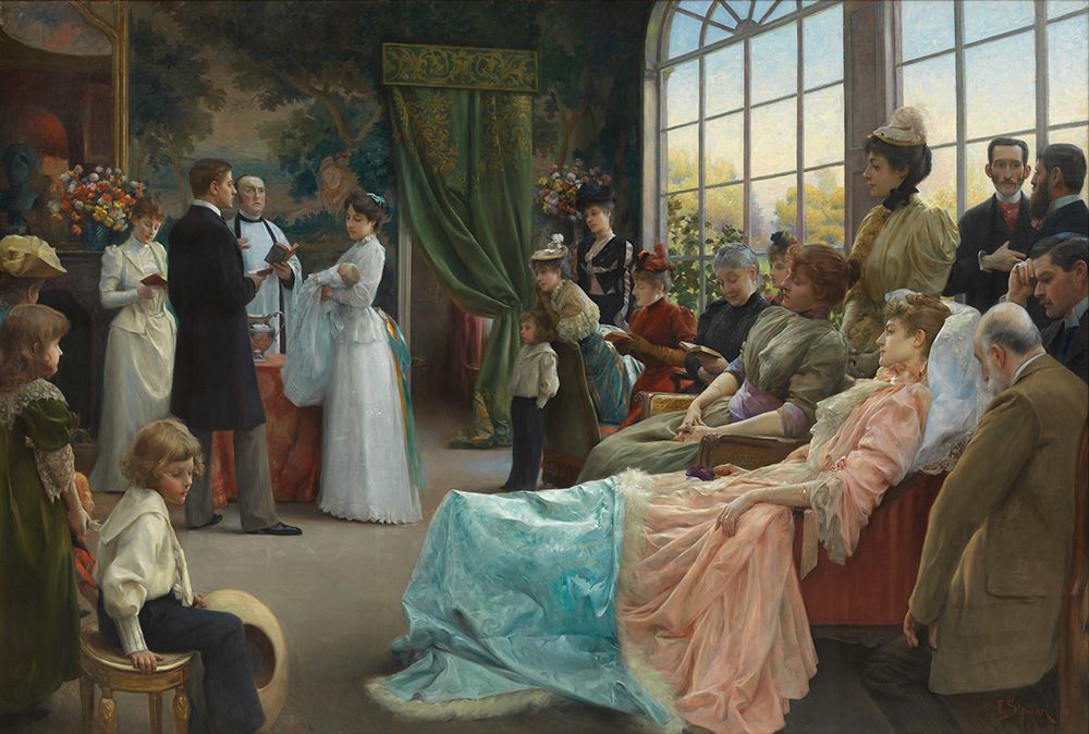 The Baptism 1892 art print by Julius LeBlanc Stewart for $57.95 CAD