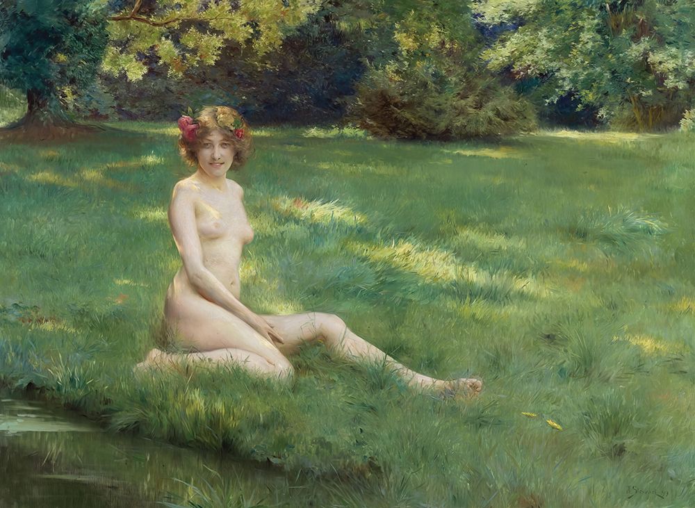 Un Nu Sur La Pelouse 1899 art print by Julius LeBlanc Stewart for $57.95 CAD