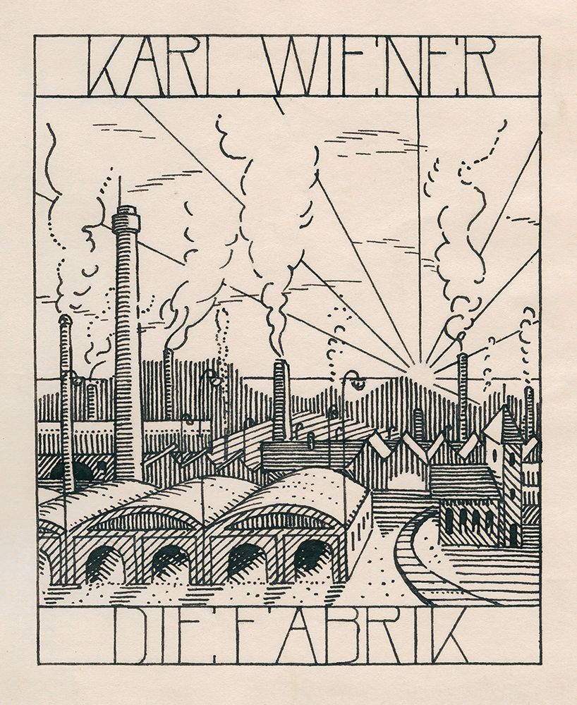 Die Fabrik 1920 art print by Karl Wiener for $57.95 CAD