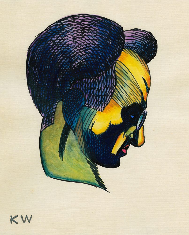 Kopfstudie aus Profile 10 Blatter Graz III 1924 art print by Karl Wiener for $57.95 CAD