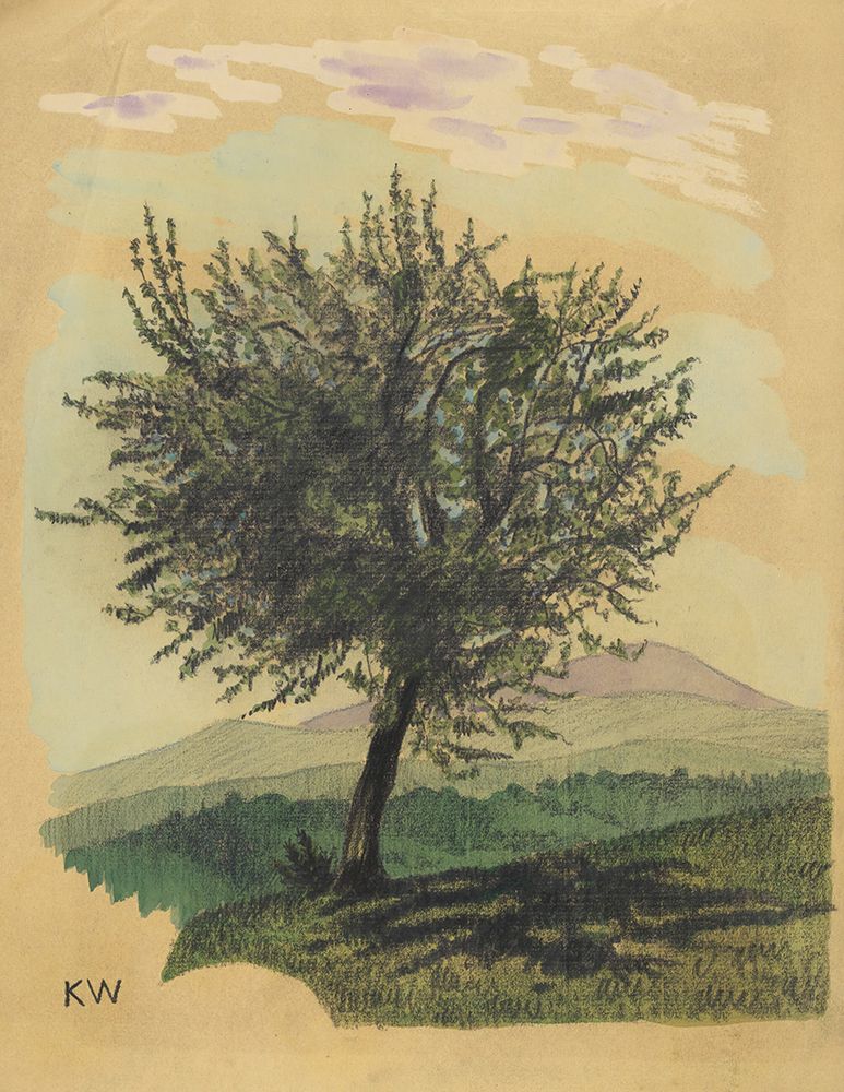 Laubbaum in Landschaft 1924 art print by Karl Wiener for $57.95 CAD