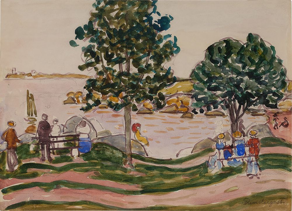 Curved Road, New England 1916 art print by Maurice Prendergast for $57.95 CAD