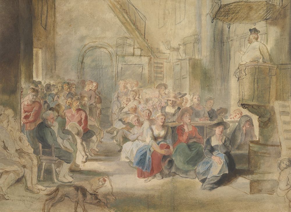 A Sermon in a Village Church 1630 art print by Peter Paul Rubens for $57.95 CAD