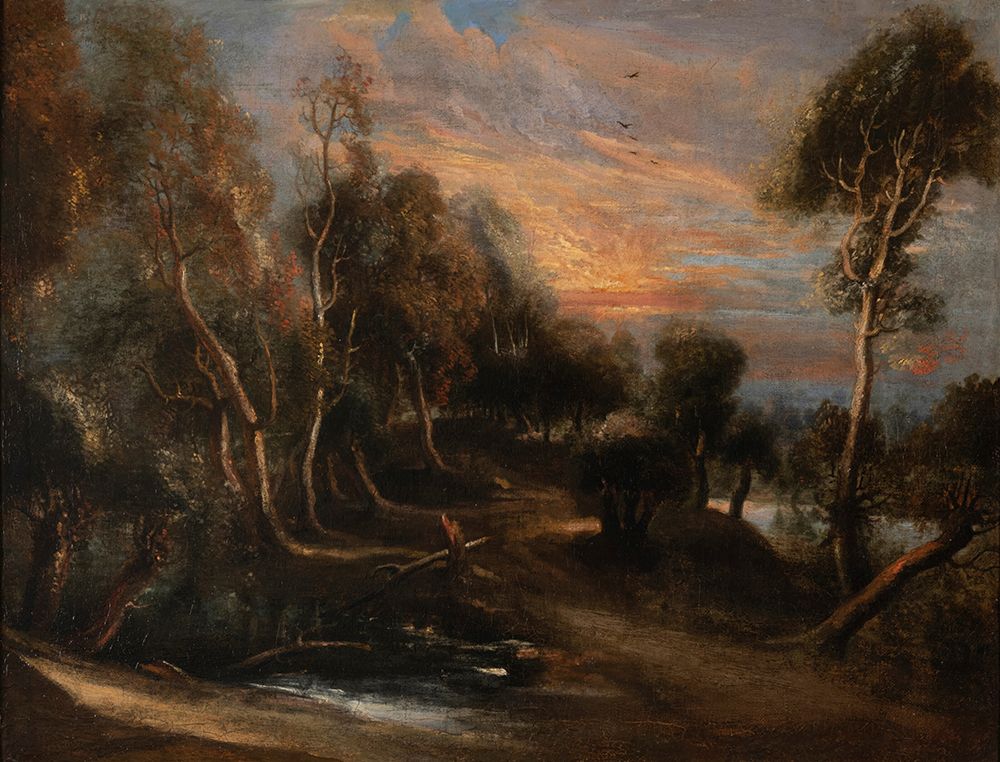 A Wooded Landscape at Sunset art print by Peter Paul Rubens for $57.95 CAD