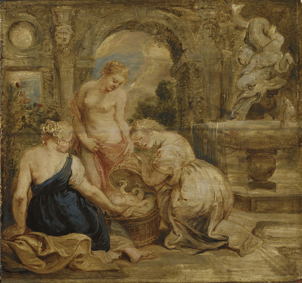 Cecrops Daughters Finding Erichtonius. Sketch art print by Peter Paul Rubens for $57.95 CAD