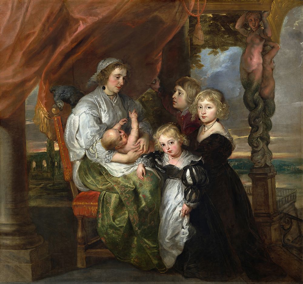 Deborah Kip, Wife of Sir Balthasar Gerbier and Her Children 1629 art print by Peter Paul Rubens for $57.95 CAD