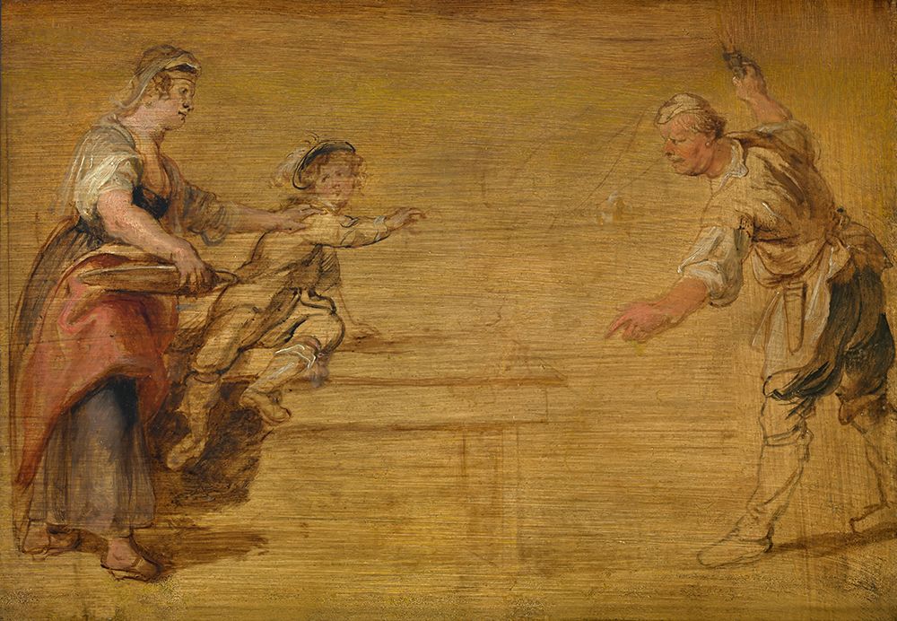 Kitchen Maid, Butcher and Boy around a Table art print by Peter Paul Rubens for $57.95 CAD