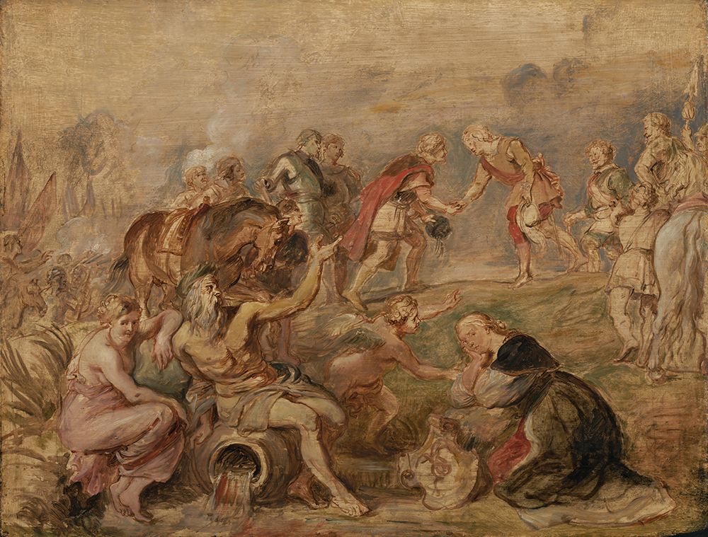 Meeting of King Ferdinand of Hungary and the Cardinal-Infante Ferdinand of Spain at Nordlingen 1635 art print by Peter Paul Rubens for $57.95 CAD