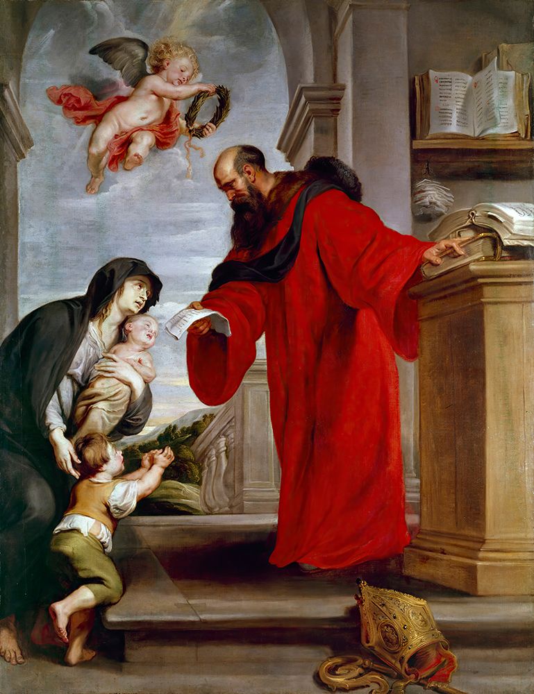 Saint Ives of Treguier, Patron of Lawyers, Defender of Widows and Orphans 1615 art print by Peter Paul Rubens for $57.95 CAD