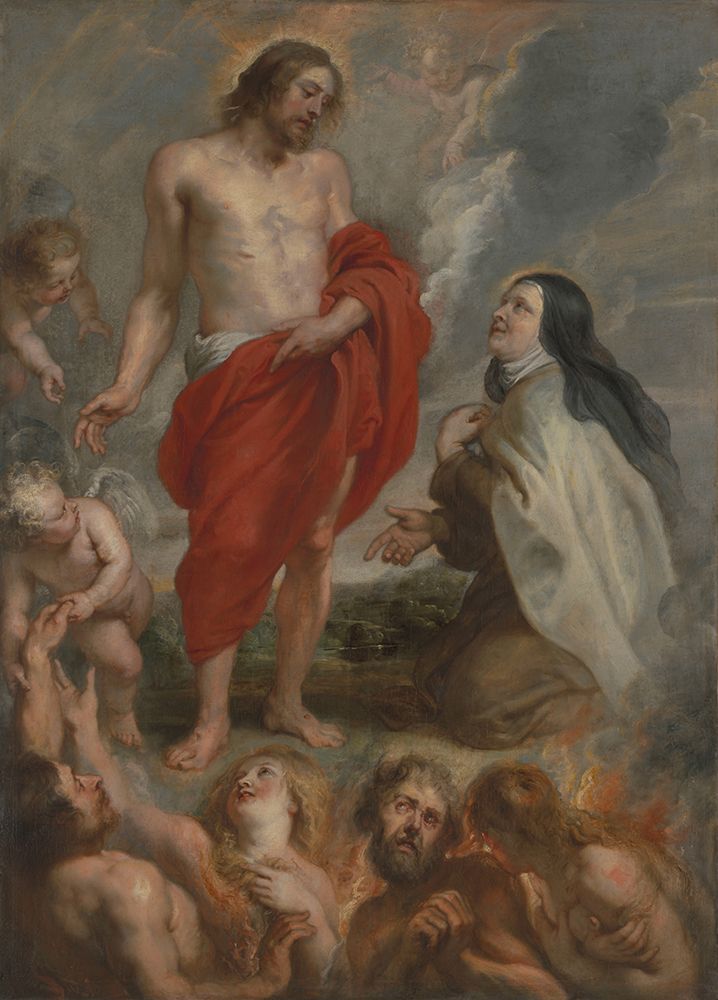 Saint Teresa of Avila Interceding for Bernardino de Mendoza in Purgatory 1630 art print by Peter Paul Rubens for $57.95 CAD