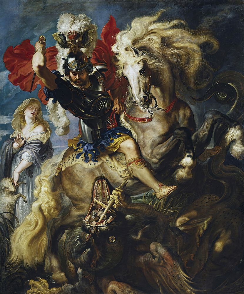 St George Battles The Dragon 1606 art print by Peter Paul Rubens for $57.95 CAD