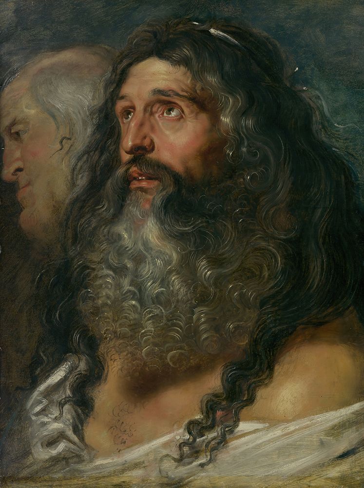 Study of Two Heads 1609 art print by Peter Paul Rubens for $57.95 CAD