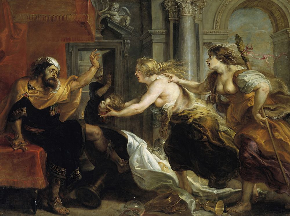 Tereus Confronted With The Head Of His Son Itylus 1636 art print by Peter Paul Rubens for $57.95 CAD