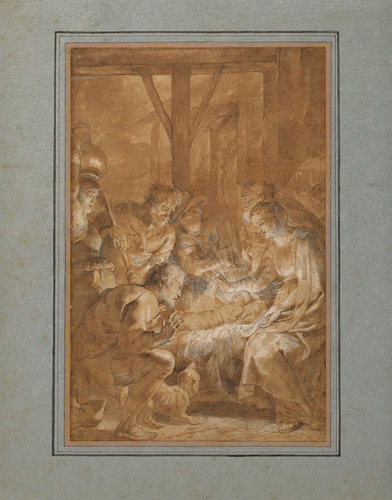 The Adoration of the Shepherds 1613 Border art print by Peter Paul Rubens for $57.95 CAD