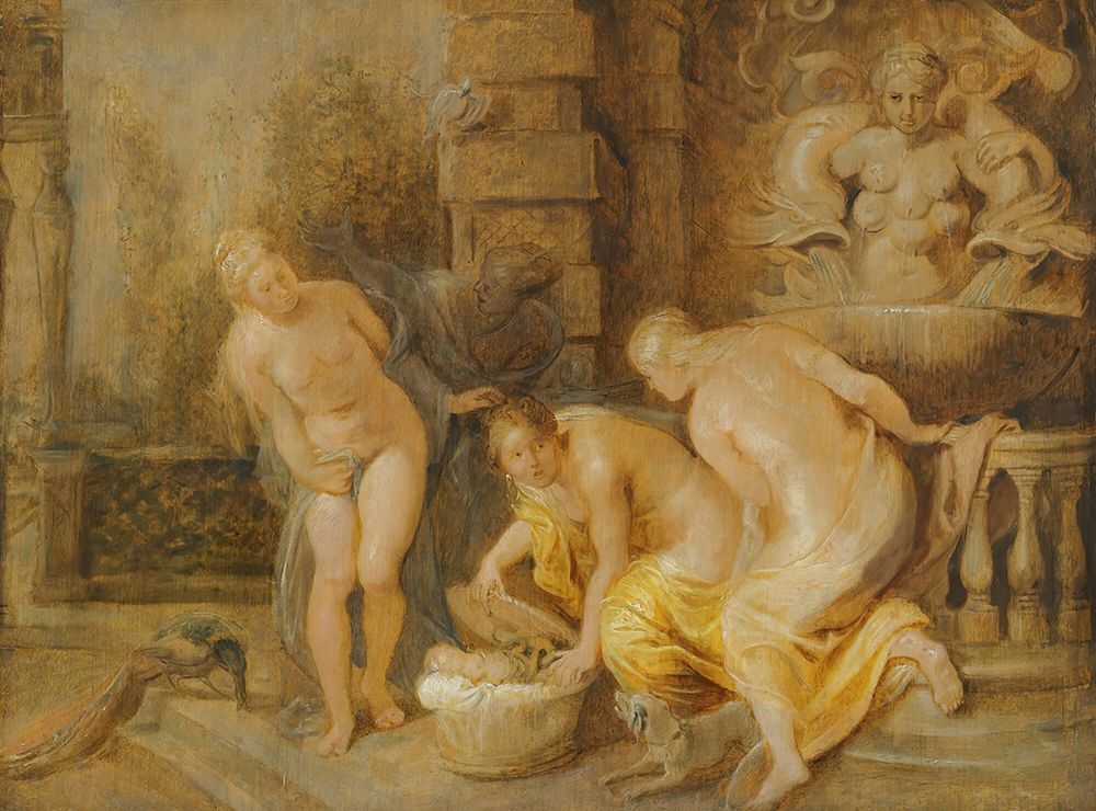 The Discovery Of The Baby Erichthonius By The Daughters Of Cecrops art print by Peter Paul Rubens for $57.95 CAD