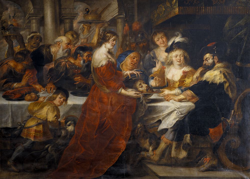 The Feast of Herod. Salome Bringing the Head of St John the Baptist on a Charger art print by Peter Paul Rubens for $57.95 CAD