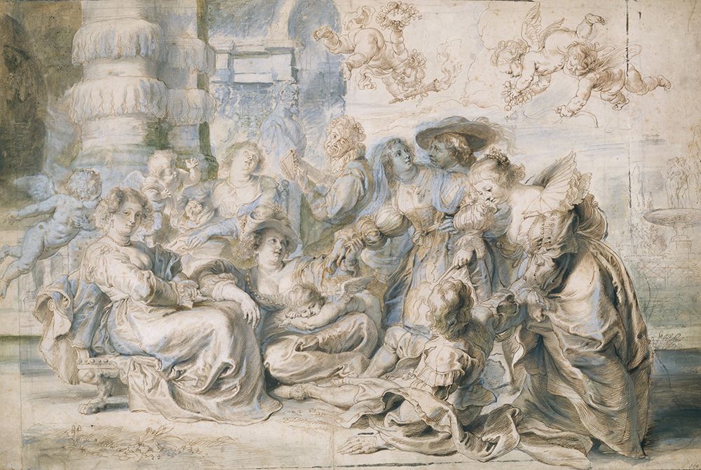 The Garden of Love right portion 1633 art print by Peter Paul Rubens for $57.95 CAD